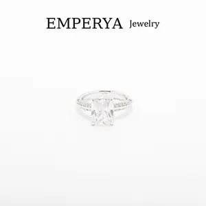 EMPERYA Luxury Iced Out Baguette Diamond Band - 14K Gold Plated Eternity Ring for Men & Women - Sparkling Hip Hop Pinky Ring - TikTok Shop Limited Deal