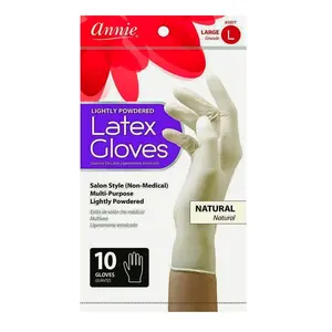 Annie Lightly Powdered Latex Gloves Natural 10pcs