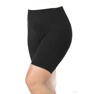 Black Microfiber Biker Shorts