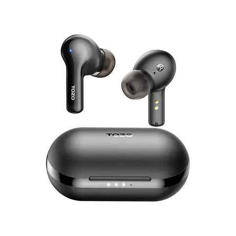 TOZO A2 Mini Lightweight Wireless In-Ear Earbuds - BT5.3 Low-Lag Audio Headphones with AVRCP, 1-Step Pairing, Built-In Microphone, 20Hz Bass Boost, Plastic Build, Secure Fit for On-The-Go Use (Ideal Father's Day Gift)