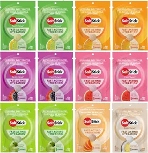 SaltStick Electrolyte FastChews - 120 Count Variety Pack - Chewable Electrolyte Tablets for Hydration, Salt Tabs - 10 Count (Pack of 12)