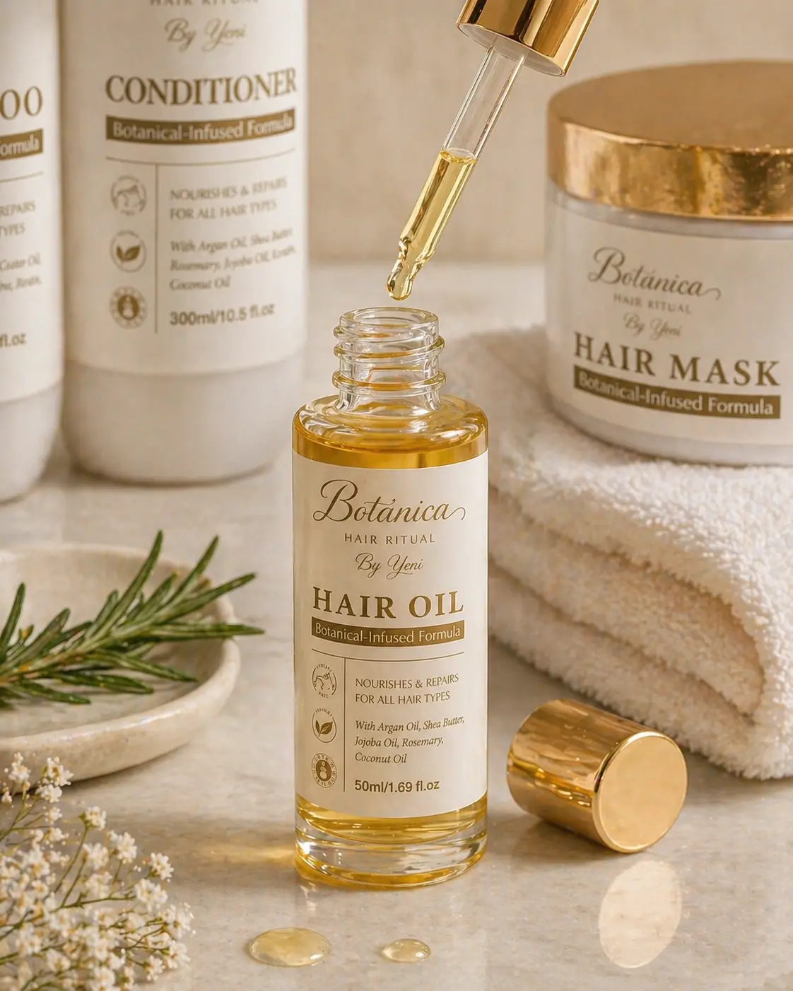 Botanica Repair & Shine Hair Oil, Gentle Haircare Moisturizer with Aloe for Frizz Control Hydrating Lightweight