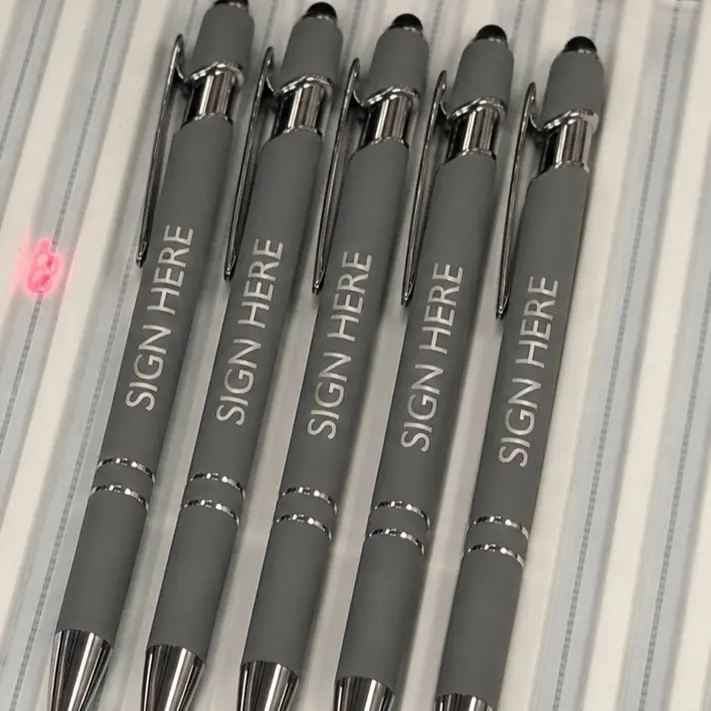 “Sign Here” engraved Pens 5 pack