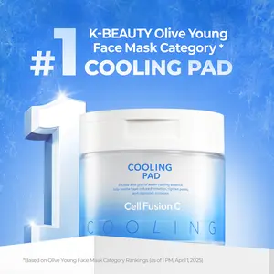 [Cell Fusion C] Post Alpha Cooling Pad | Hydrate Sensitive Korean Facial Moisture Toner Pads for Dry Skin, Panthenol and Glacier Water to Plump and Replenish, Smooth Soothing, 70 Pads