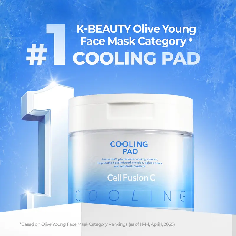 [Cell Fusion C] Post Alpha Cooling Pad | Non-Menthol Korean Cooling Toner Pads — Instantly Cools Skin, Glacier Water, Visible Pore Care, Makeup Prep, 70 Pads