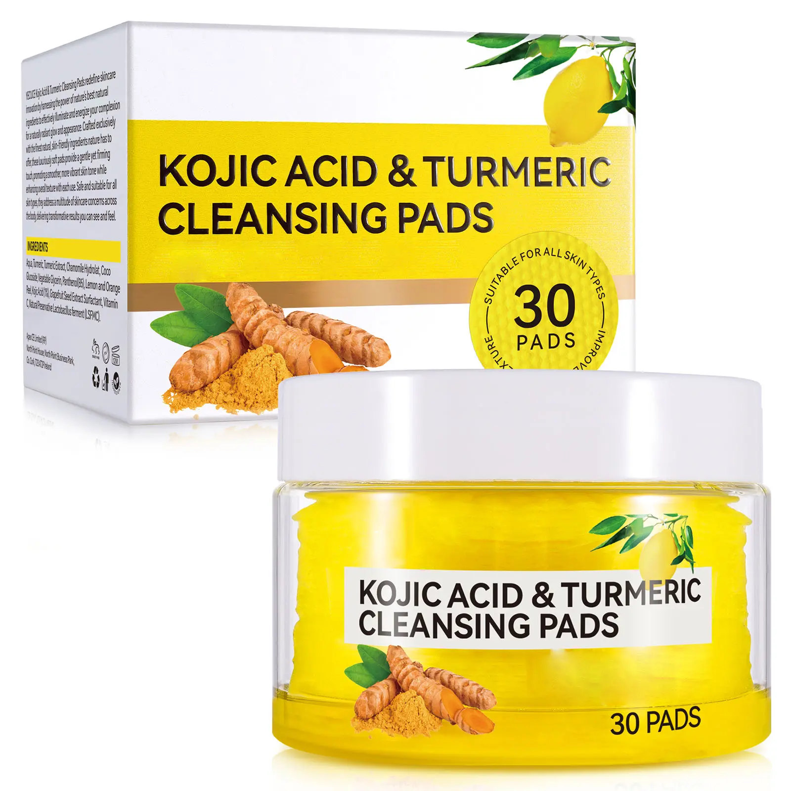 Kojic Acid & Turmeric Cleansing Pads 30p*2