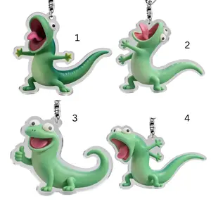 Tom Lizard Acrylic Keychain 2 Side,Cartoon Lizard Charm, Cute Meme Reptile Keyring, Kawaii Animal Bag Pendant, Aesthetic Accessories Gift