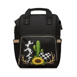 Diaper Backpack — Southwestern Cactus, Sunflower & Antler Print