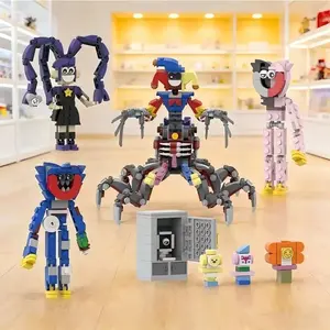 Poppy Playtime Bobo Game Time Series 5 Set, 8-Piece Building Block Kit (861 Pcs), 9.84 Inch Desktop Ornament, Perfect for Home Collection & Office Decor