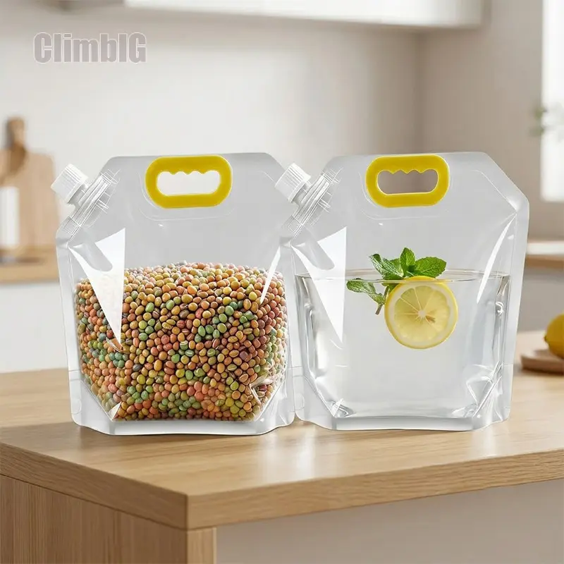 5PCS/10PCS Reusable Food Storage Bags, Leakproof Airtight Freezer Bags, Washable Ziplock Bags for Meal Prep, Snacks, Fruits & Sandwiches, Large Capacity Kitchen Storage Bags for Camping, Travel & Home Organization,Outdoor