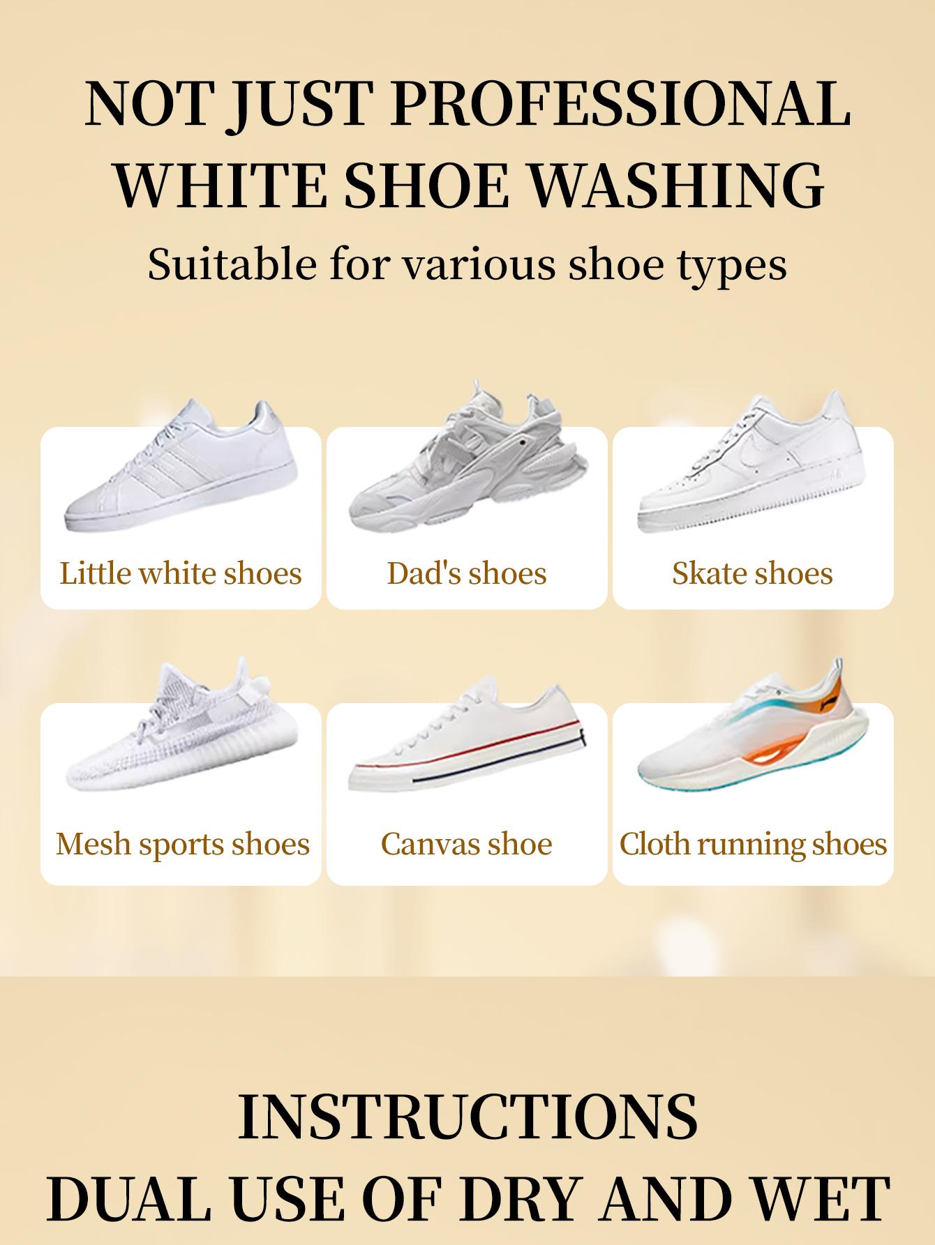 VENROCK White Shoe Cleaning Mousse | Waterless Foam Sneaker Cleaner with Built‑in Soft Brush, Stain & Yellowing Remover for All Footwear, Quick Dry No‑Wash Shoe Cleaner VENROCK White Shoe Cleaning Mousse | Waterless Foam Sneaker Cleaner with Built‑in Soft Brush, Stain & Yellowing Remover for All Footwear, Quick Dry No‑Wash Shoe Cleaner