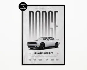 Dodge Challenger R/T Poster unframed  | | Hyper Car Poster unframed  | Super Car Print | Art Print | Poster unframed  | Home Decor | Wall Decor