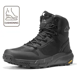 【summervibes】NORTIV 8 Men's Military Tactical Boot Lightweight Comfortable Boots for Work All Day Side Zipper Motorcycle Combat Hiking Boots 8 Inches Metrostrike Outdoor Footwear,summervibes