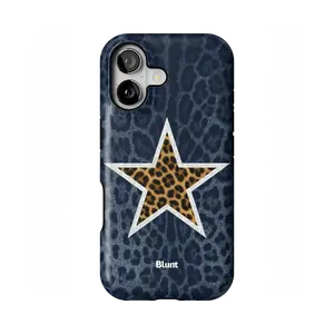 Denim Cheetah Star iPhone Case