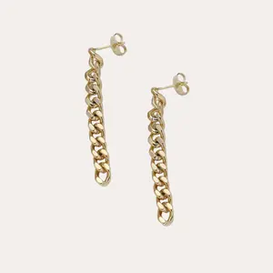 Audrey | 14K Gold filled Cuban Link Stud Earrings