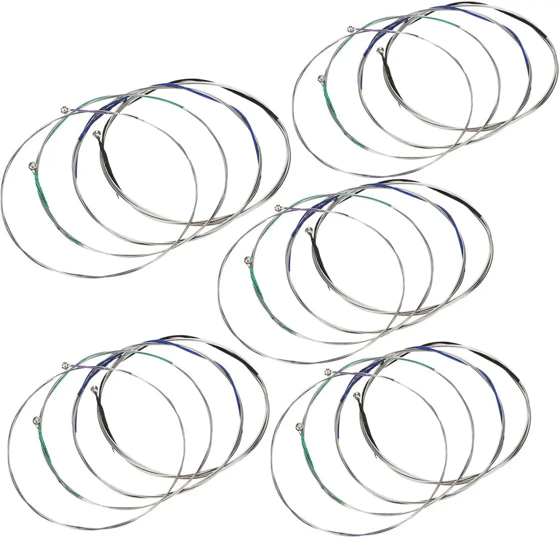 5 Packs of Violin Strings Full Set (G-D-A-E) Universal Strings for 4/4-3/4 Size Violin Stainless Steel Core with Nickel-Plated Ball End