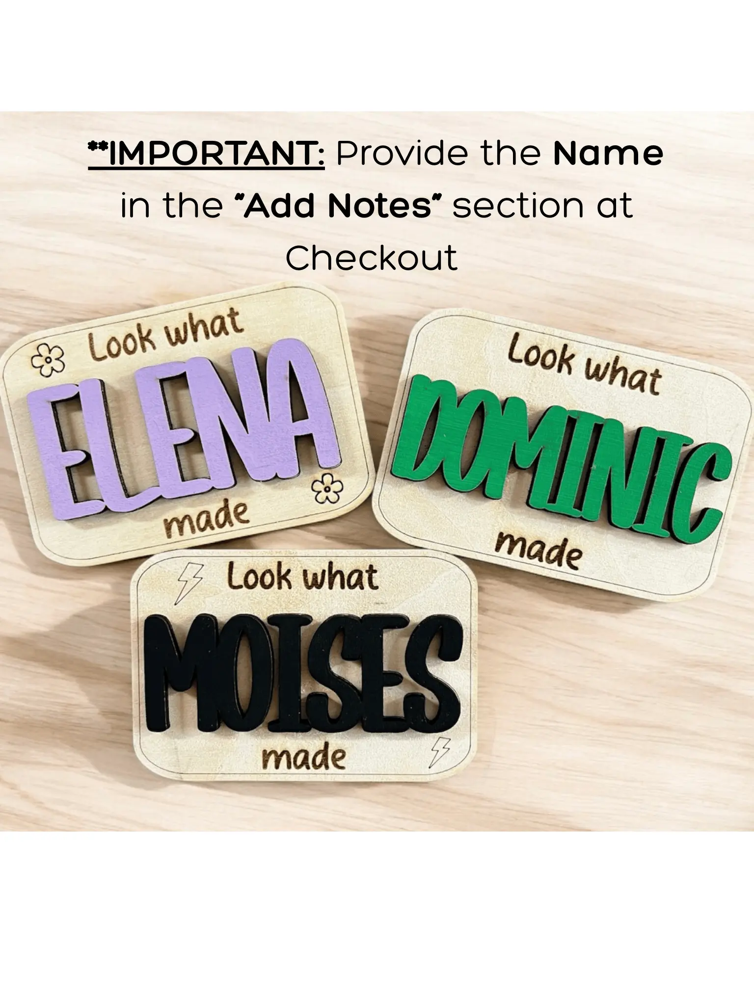 Personalized Magnet to Display Kid's Artwork, "Look What I Made" Custom Magnet