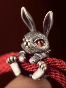 1 Piece Elegant Retro Animal Zodiac Rabbit-shaped Unique Bracelet - Electroplated, Non-fading and Anti-allergy, Perfect for Casual Wear, Daily Men's and Women's Accessories and Gifts, Suitable for Vacation and New Year Gifts.