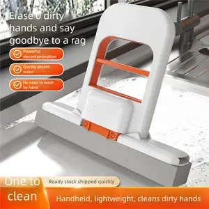 Handheld Glass Cleaning Wipe Tabletop Desktop Cleaning Mop Bathroom Mirror Cloth Convenient Grip No Rinse Mop