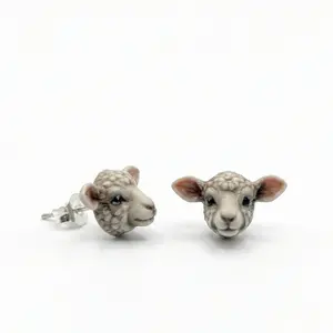 Sheep Stud Earrings: Farm Animal Jewelry