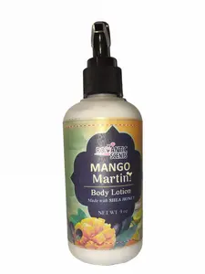 Mango Martini Body Lotion Hydrating Honey Shea Butter Gentle, a Skin Care Moisturizer in Plastic Bottle Body Care Fragrance Scent Mango Scented