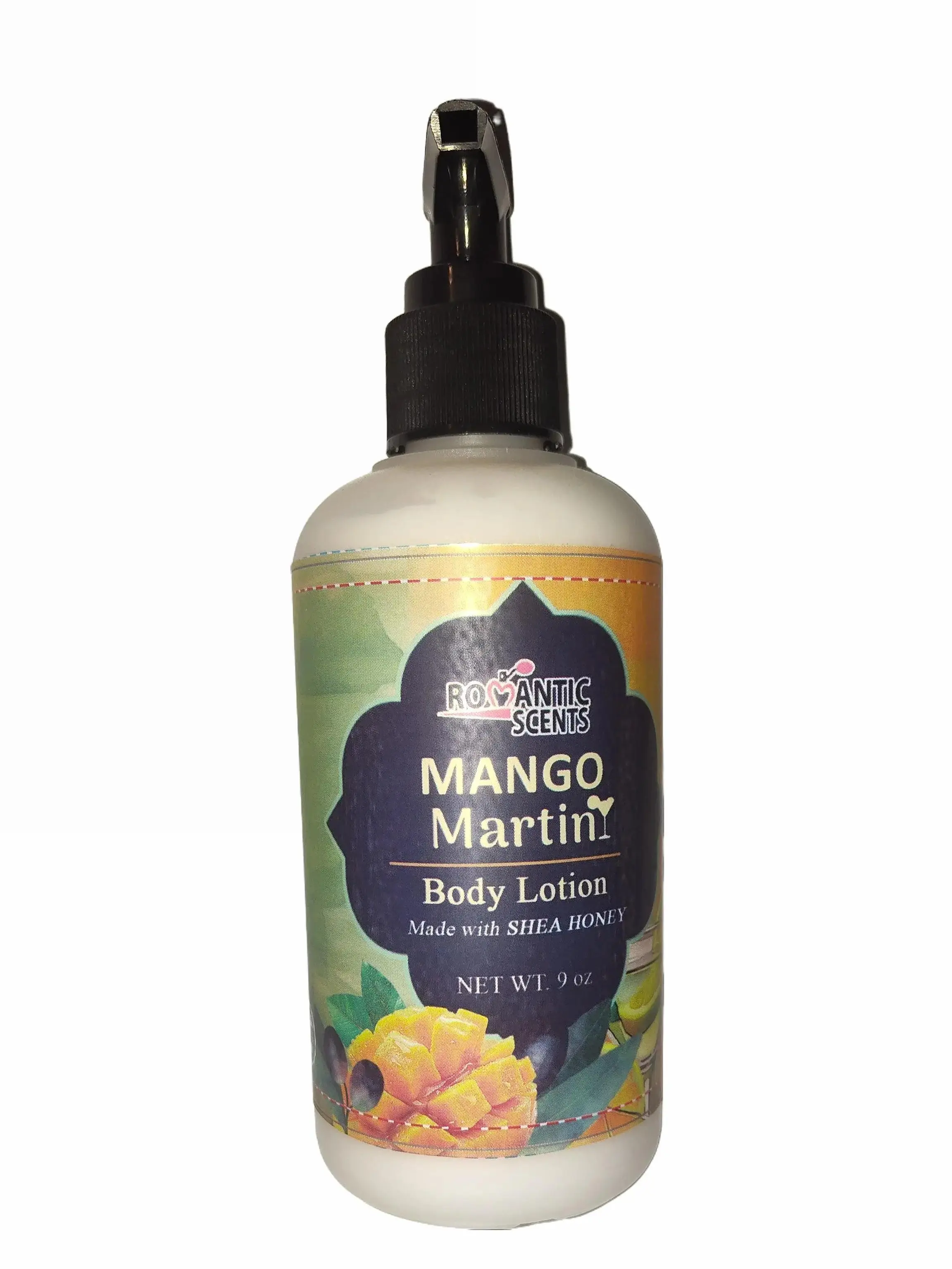 Mango Martini Body Lotion Hydrating Honey Shea Butter Gentle, a Skin Care Moisturizer in Plastic Bottle Body Care Fragrance Scent Mango Scented