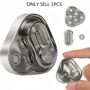 Metal Stress Relief Sliding Block Toy, Stress Relief Fidgeting, Adult Children Suitable, Fingertip Spinner, Touch Feedback, Magnetic Decompression Toy, Ideal Gift