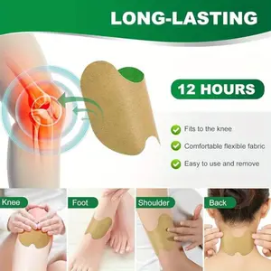 10Pcs Herbal Knee Patches, Wormwood Heat Stickers for Knees, Back, Shoulder & Neck, Long-Lasting Warm Care up to 12 Hours