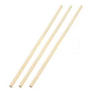 212 MAIN Durable Wooden Dowels, 0.25 in. White Birch, 25-Piece Pack of 3, Suitable for Grade PK Plus