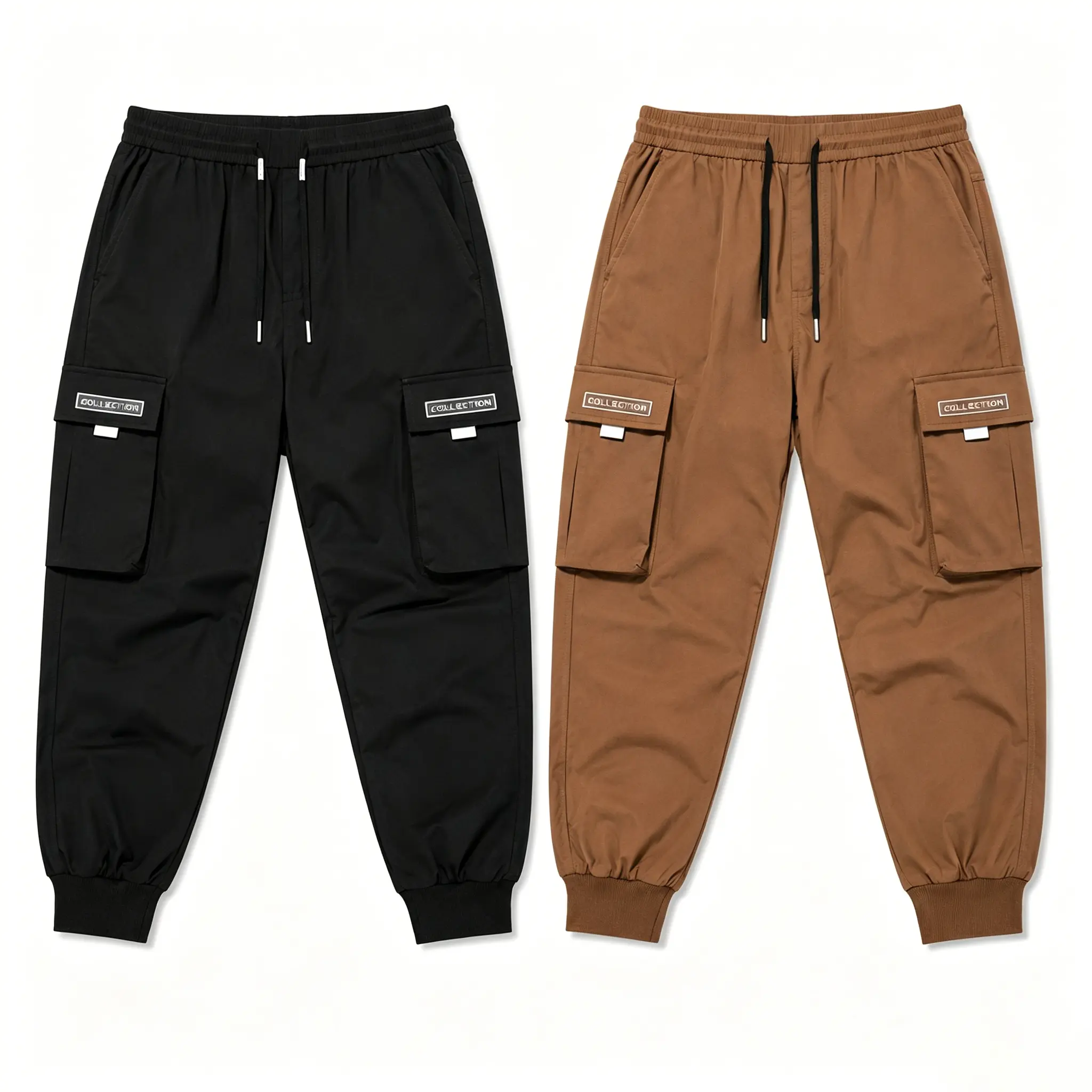 2-Pack Men's Cargo Jogger Pants – Lightweight Stretch Athletic Pants for Gym, Running & Everyday Wear