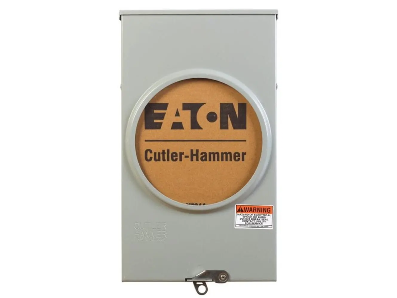 Cutler Hammer UTRS202BCH Ringless-Approved Electrical Meter Socket - 200A, 600V, 4-Jaw, Outdoor Overhead Service, UL Listed, Polyester-Coated G90 Steel, 5.5" h x 8.8" w x 16" l, 15 lbs, No Hub Included, Home Improvement Use
