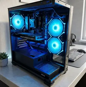 Echelon Requiem Tower Desktop Computer - Ryzen 5 7600X Processor, 32GB DDR5 RAM, RTX 5060TI Graphics Card, 2TB Gen5 NVME SSD, 2TB HDD, WIFI/BT, Windows 11 OS