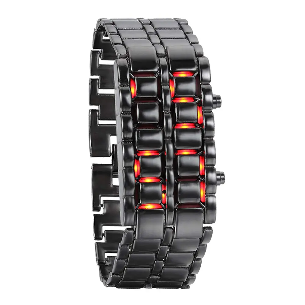 OIDEA Men's Sportive Digital Electronic Watch - Rectangle Dial, Alloy Band, LED Display, Battery-Operated, Blacked-Out Design, Ideal for Men's Boyfriend Gifts, Sportive Digital Watch, Led Display Screen, Batteries, Alloy Wrist Watches