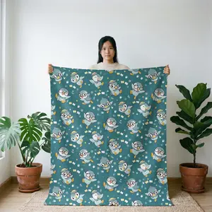 Piplup Inspired Blanket, Cute Anime Penguin Throw Blanket, Kawaii Gamer Room Decor, Cozy Cartoon Gift For Fans Fantasy Throw Gift Birthday decor Blanket Home Office Travel Birthday Anniversary Holiday Christmas Halloween