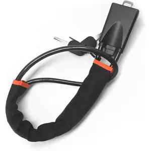 <Magi> Steering Wheel Lock, Car Anti-Theft, Steering Wheel Seat Belt Buckle Lock Suitable for Universal Cars, Steering Wheel Anti-Theft Lock (Black)