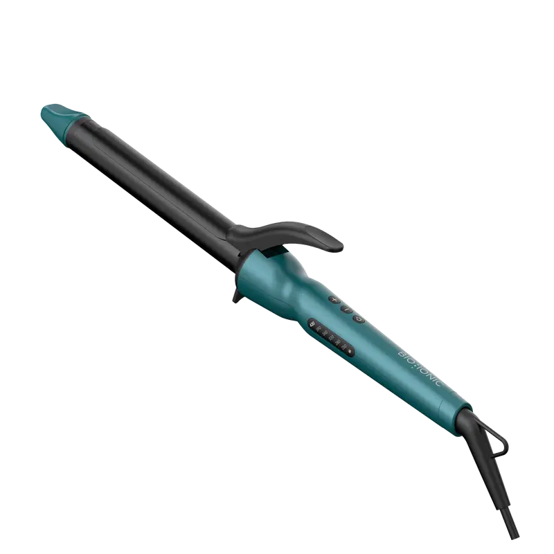 Teal Hair Styling Wand CkeyiN 32mm Flat-Tube Curling Iron, 2-Speed Temperature  main image 2