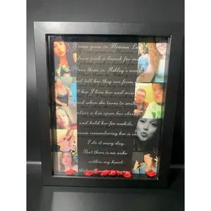 If Roses Grow in Heaven Memorial Poem Photo Frame