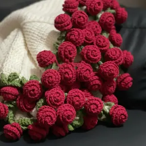 【Mother's Day】,Finished Flower Bouquet Blanket,Handmade Crochet Flower Blanket,Soft Knitted Throw Rose Blanket, Floral Blanket, Romantic Gift for Birthday Wedding Valentine’s Day Mother's Day Christmas for Mom Girls and Sisters
