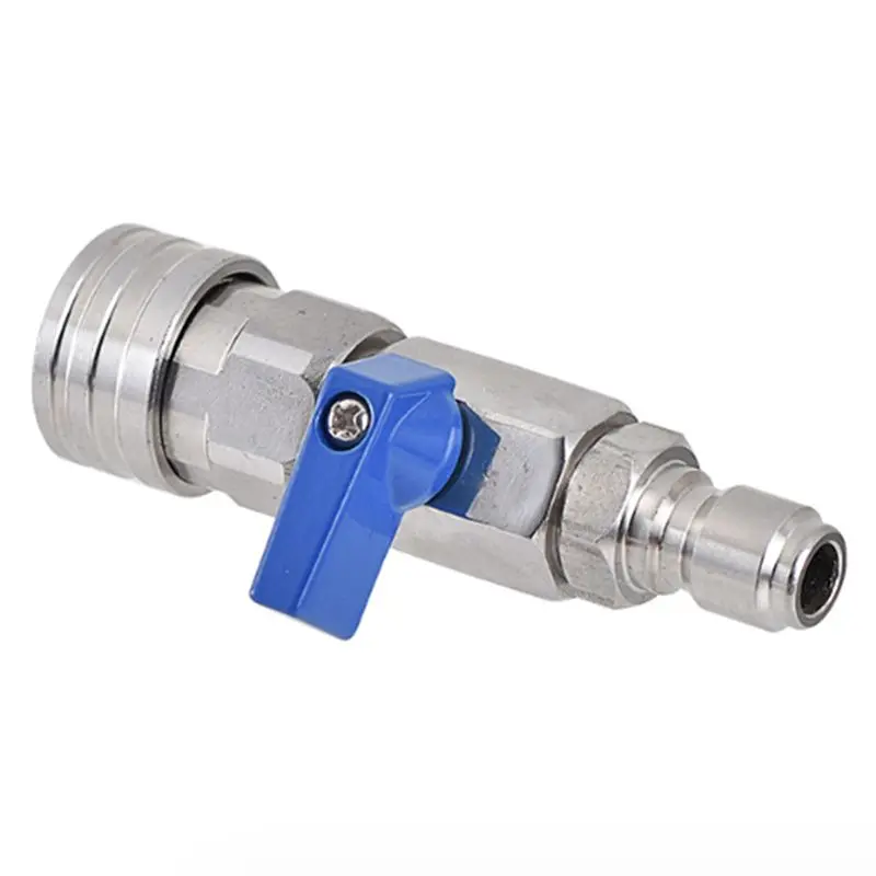 High Pressure Metal Power Washer Ball Valve Kit - 1 Pack, 3/8 Inch Quick Connectors, 4500 PSI Accessory, Easy Connection, for Patio, Siding Cleaning