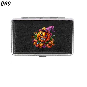PU Leather Cigarette Organizer Case, 1 Count Stylish Cigar Storage Box, Waterproof Pocket Cigarette Fashion Moisture Proof Container, Halloween