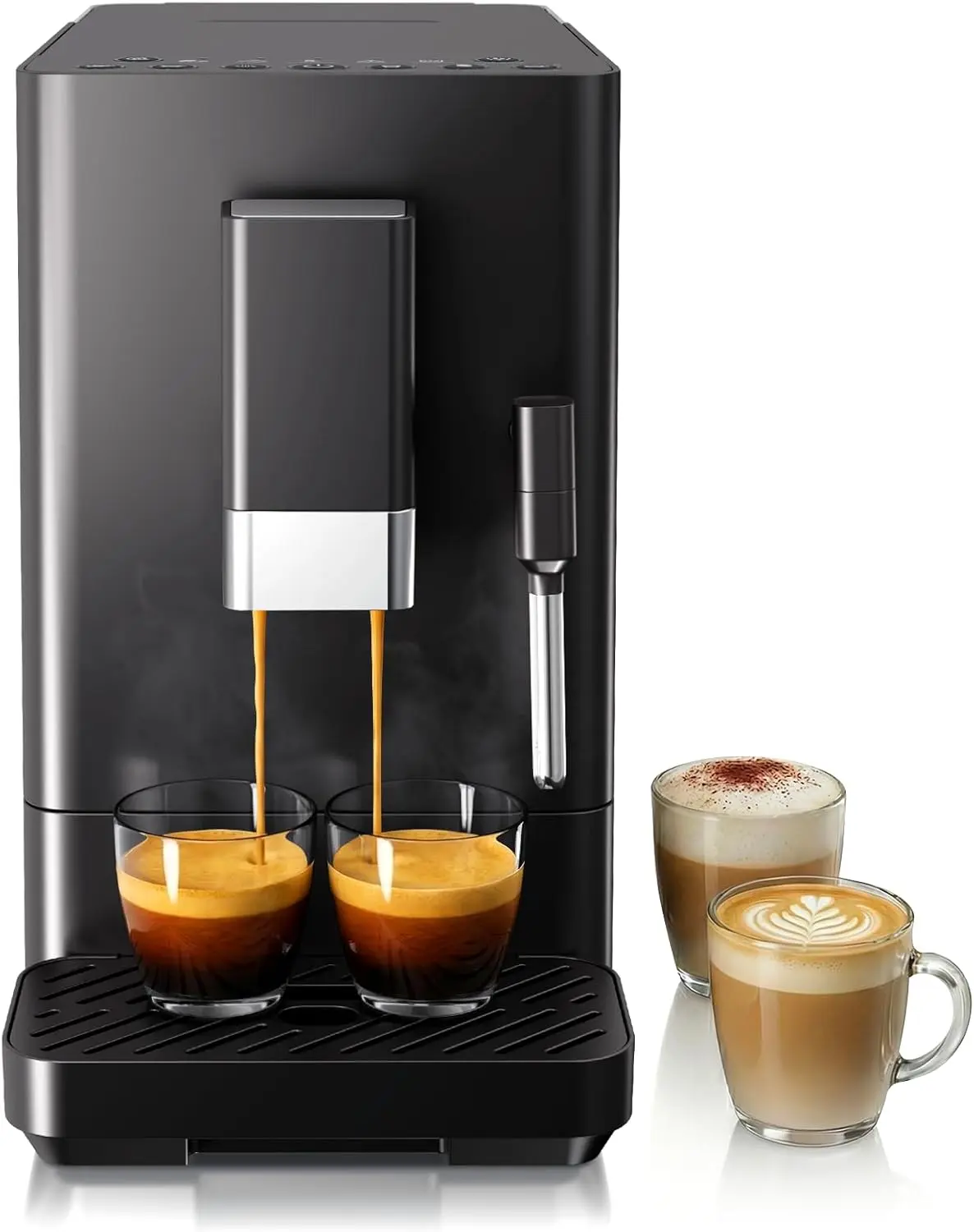 Automatic Espresso Machine, 20 Bar Coffee Maker with Grinder and Milk Frother Steam Wand, All-in-One Grind and Brew Coffee Maker, Auto Self-Cleaning, Cappuccino & Barista-Style sohochic