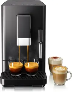 Automatic Espresso Machine, 20 Bar Coffee Maker with Grinder and Milk Frother Steam Wand, All-in-One Grind and Brew Coffee Maker, Auto Self-Cleaning, Cappuccino & Barista-Style summerwins