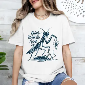 Girl Will Be Girls Praying Mantis Tee, T-Shirt