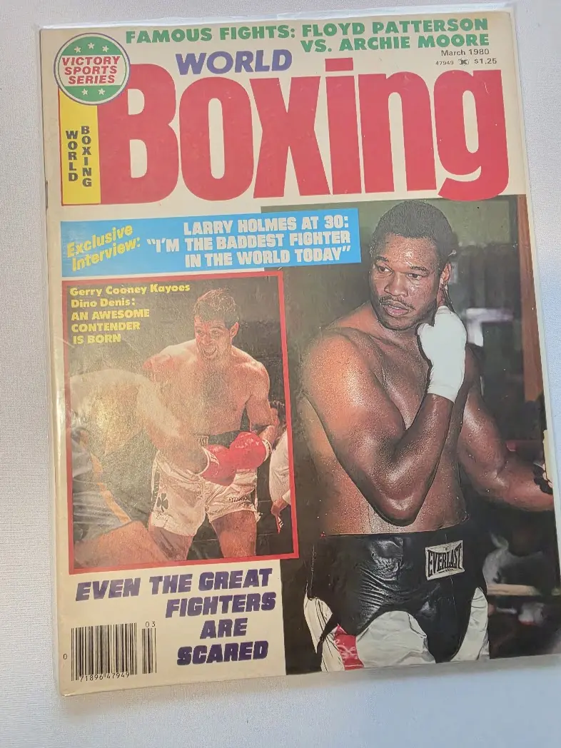 1980 March World Boxing Magazine Larry Holmes Gerry Cooney Arguello DeJesus
