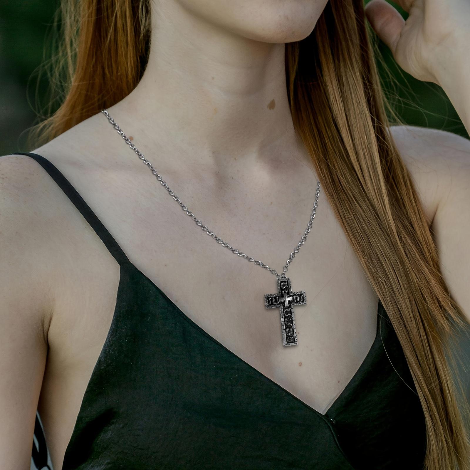 Squid Game Hidden Grid Pendant Necklace – 3D Printed Retro Cross, Handcrafted Unisex Jewelry, Christmas Valentine's Gift for Daily Wear