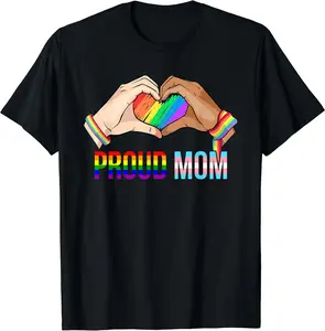 Proud Mom Pride Lgbt Transgender Flag Gay Lesbian Heart TShirt 45701 4406