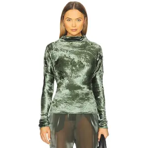 Lapointe Velvet Dolman Top in Green