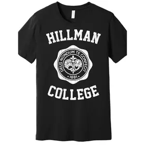 Cotton Men's Tee Hillman College Vintage 1881 Men’s Graphic T-Shirt - Black Cotton Short Sleeve Tee with Logo, Casual & Comfortable FitFashion 	   Unisex T-shirts