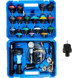 31 count Coolant  Tester and Vacuum Refill Kit with 24 Radiator Adapters, Universal Radiator  Tester Kit for Automotive Cooling System Water  Leakage Detection