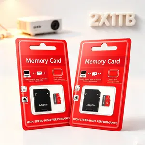 2 Sets 1TB sd memory card, micro sd card, Microsdxc Card, micro tf, sd card with durable adapter, flash storage for tablets, mobile phones, speakers, cameras, PCs, dashcams and surveillance cameras Sd Card Included